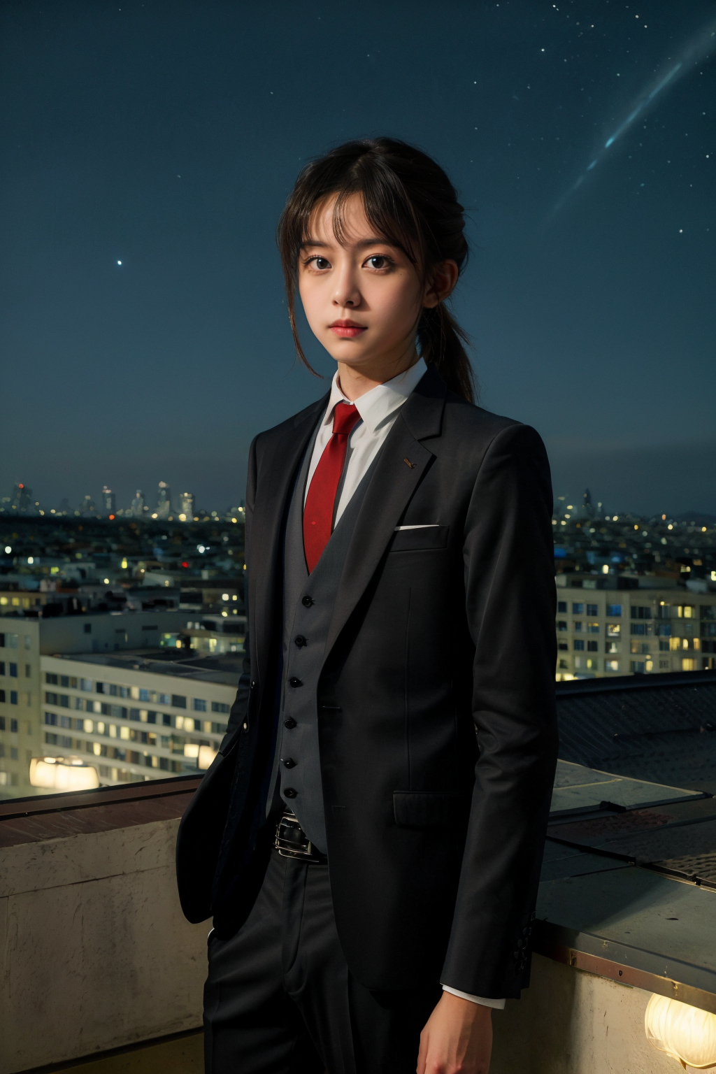 00075-1451347964-(masterpiece, best quality_1.4), looking at viewer, expressionless, cowboy shot, takina inoue, black hair, ponytail, sidelocks,.png